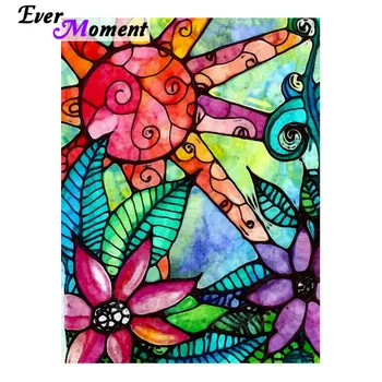 

Ever Moment Diamond Painting Full Square Abstract Flowers Leaves Mosaic Picture Home Decor Gift For Giving New Arrivals 5L186