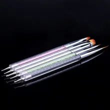 Относится к принцессе Маникюр Новая кисть для каллиграфии 5 Набор круглых бусин стержень горный хрусталь цветной рисунок двойного назначения guang liao bi Br