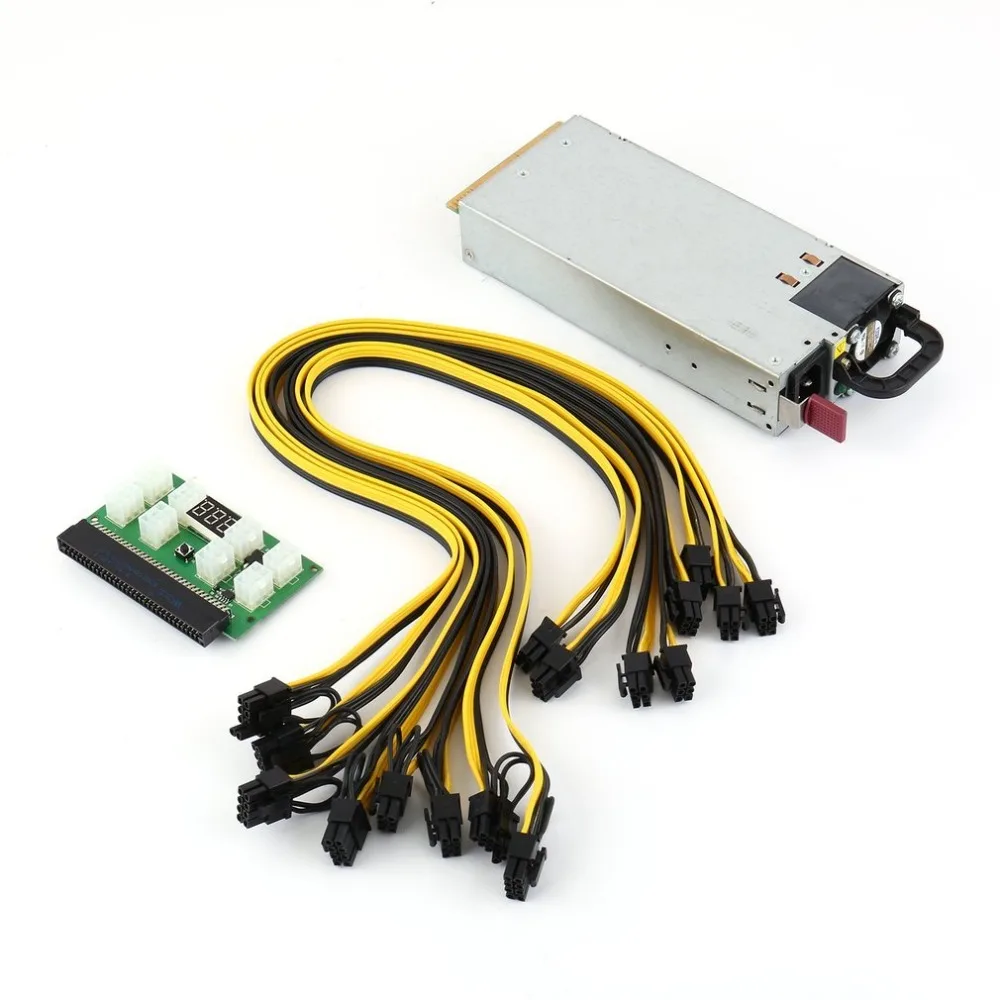 750 W импульсный источник Питание для GPU Open Rig добыча BTC ETH эфириума HSTNS-PL12 100 V-240 V 750 ватт Питание полностью протестирована