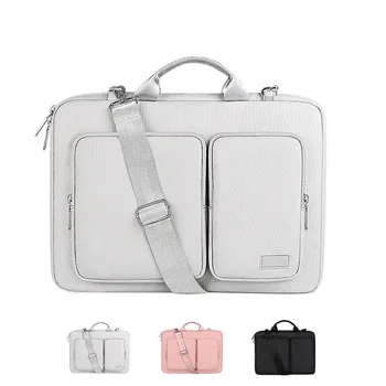

Laptop Shoulder Bag 13 14 15.6 Inch Multi-pocket Sleeve Briefcase Large Capacity Handbag Electronic Accessories Organizer Case