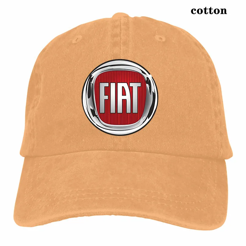 Fiat 500 logo Baseball cap men women Trucker Hats fashion adjustable cap - Цвет: 3-Natural