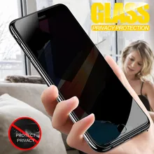 Vidrio Templado antiespía para IPhone 11 Pro XS Max XR X 10 7 8 Plus SE 2020 SE 2 filtro de privacidad película protectora de pantalla