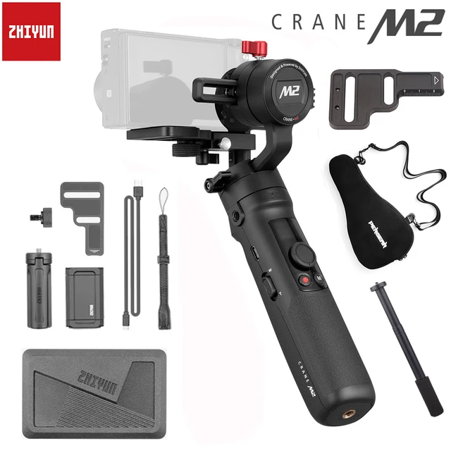 US $269.00 Zhiyun Crane M2 3-Axis Handheld Gimbal for Mirrorless Cameras Smartphones OSMO Action Stabilizer PK