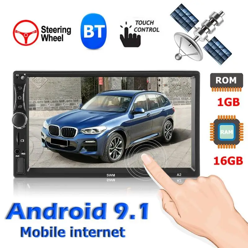  SWM A2 Verbesserte 2DIN 7 zoll Android 9.1 Auto Multimedia-Player Bluetooth WIFI Auto Stereo GPS Bl