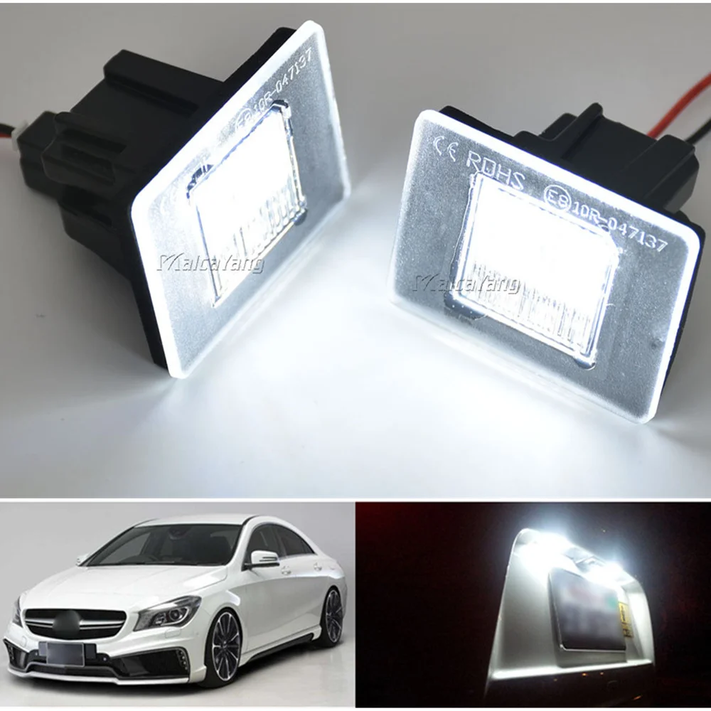 2pcs LED Luce targa senza errori per M-erc-edes per B-enz W-203 5D W-211 W-219 R171 DC 12V 3- SMD luce bianca LED targa