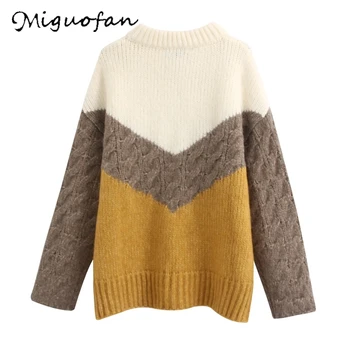 

Knitted Sweater Women Fashion Pullovers Pull Femme Ropa Mujer Pull Femme Nouveaute 2019 Jumper Loose Winter Woman Clothes