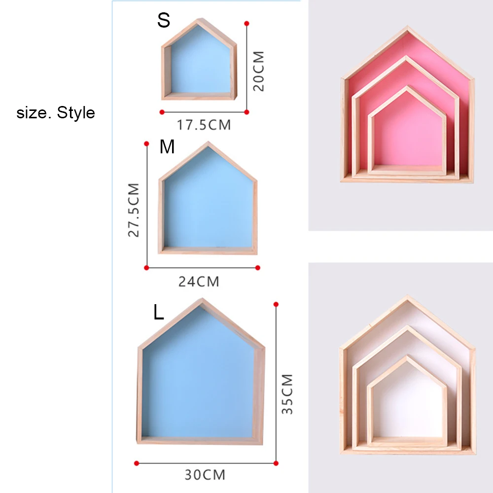 Теплая Домашняя спальня настенная полка деревянный дом полка для хранения Организация качели настенная полка домашний декор Детская комната украшение стены