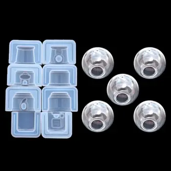 

4 Styles Handmade Classic Glass Candy Twirling Gumballs Machine Resin Mold Funny Game Toy Pendant Resin Mold Art Crafts