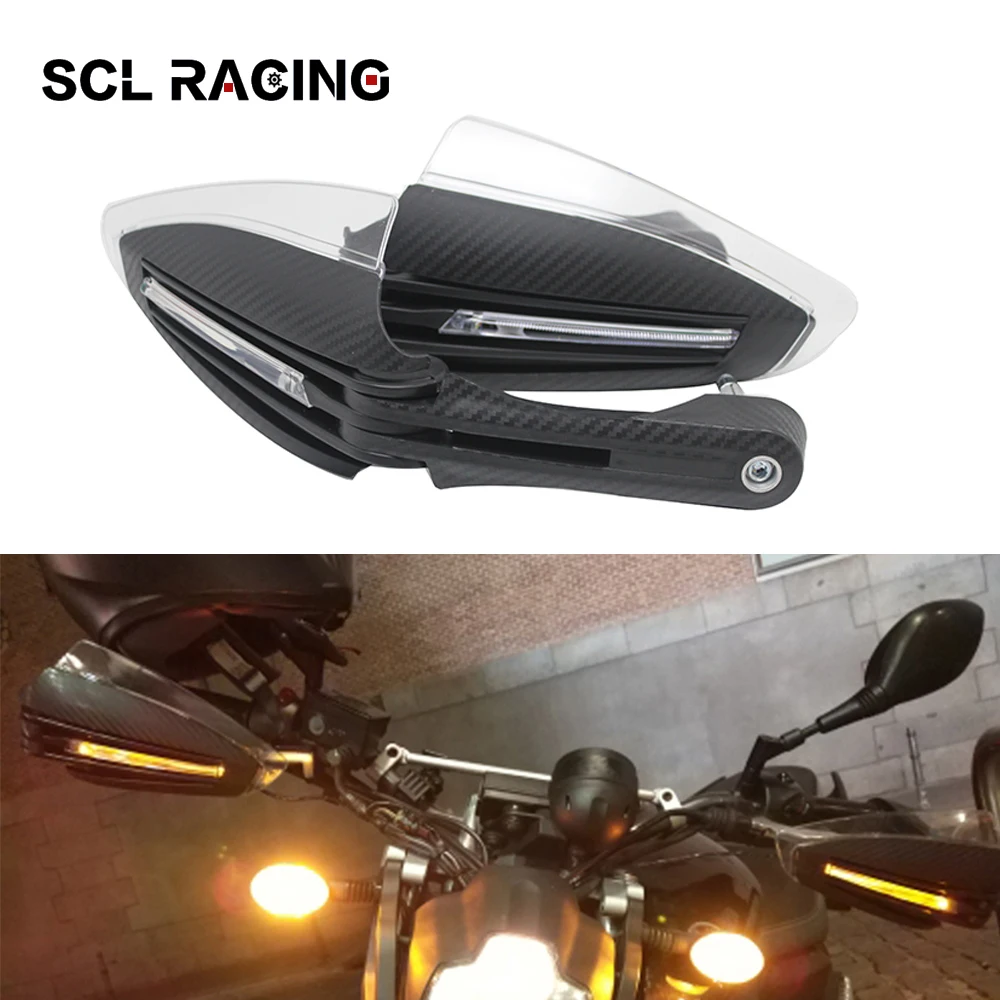 Alconstar Racing 1 пара мотоциклетные рукавицы ручные охранники СВЕТОДИОДНЫЕ ПОВОРОТНЫЕ