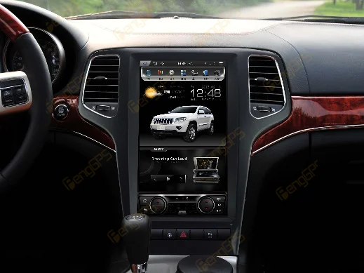 Android для JEEP Grand Cherokee 2010- Tesla экран PX6 автомобильный мультимедийный плеер без dvd Радио gps навигация трек 1 din