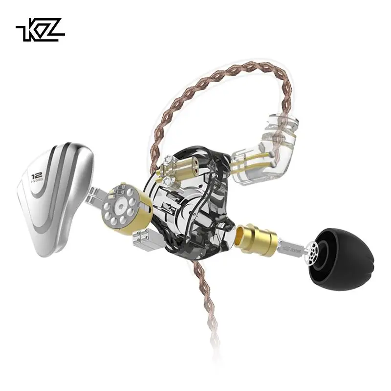 KZ ZSX Терминатор металлическая гарнитура 5BA+ 1DD гибридные 12 единиц HIFI бас наушники монитор шумоподавления наушники в ухо