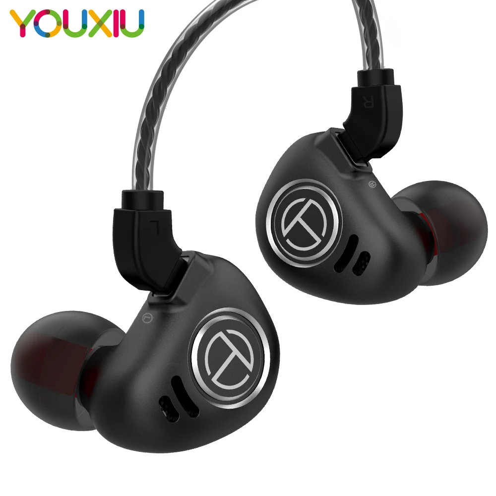 TRN V90 4BA + 1DD HiFi наушники-вкладыши металлические гибридные со съемным 2-контактным