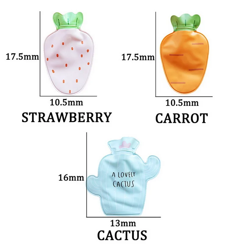 Мини мультяшный мешок для горячей воды, бутылка, контейнер для рук, бутылка для тепловой воды для облегчения боли, удобный, ПВХ, наполненный водой, теплый