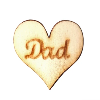 

DIY Heart Decoration Decor Pendant Wooden Ornament Crafts Activities Gifts With Ropes for Mother's Father's Day Gift