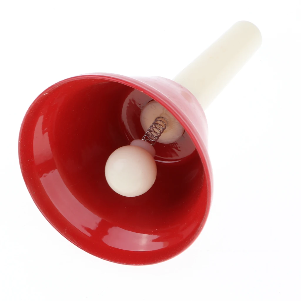Pack of 8 Multi-Color Hand Bells 8 Note Tones Orff Percussion Instrument Kids Early Musical Learning Toy