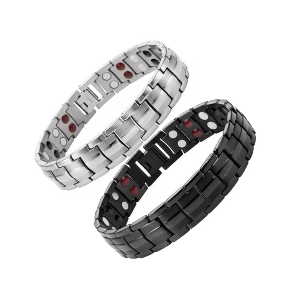 Мужские браслеты Магнитный браслет исцеляющая энергия двойные мужские браслеты с подвесками для женщин модные ювелирные изделия регулируемое украшение с защелкой