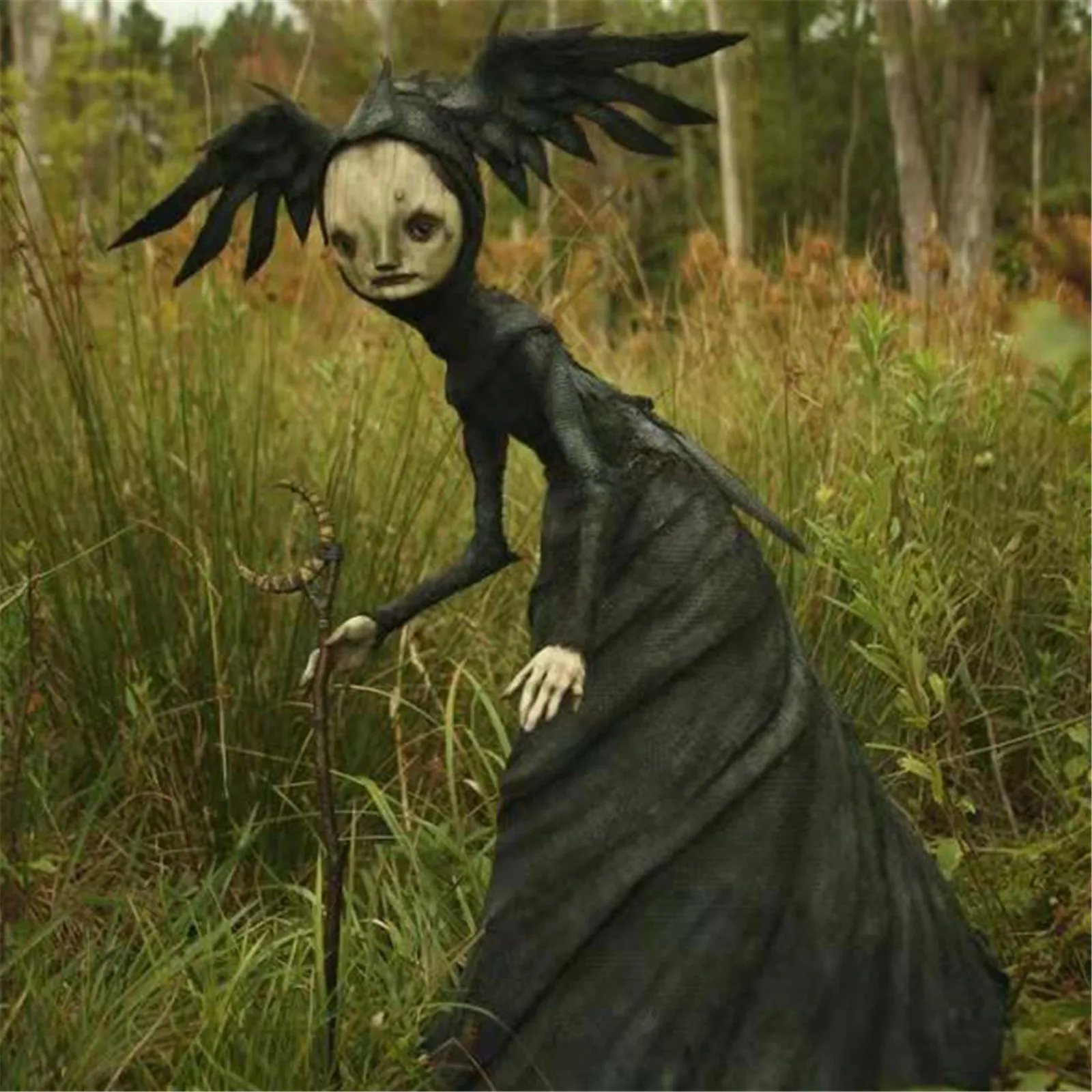The Dark And Bizarre Art - Creepy Witch Sculptures Garden Decoration 2PCS Horrifying Halloween Holiday Party Diy Ornaments | Дом и сад