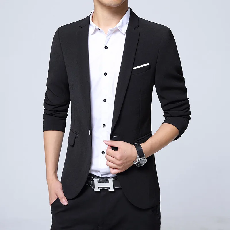 Coats Autumn Men's Jacket Masculino Blazers Men's Suit Jackets Hombre Solid Slim Fit Groom's Clothes Smart Casual Mens Clothes Coats Autumn Men's Jacket Masculino Blazers Men's Suit Jackets Hombre Solid Slim Fit Groom's Clothes Smart Casual Mens Clothes