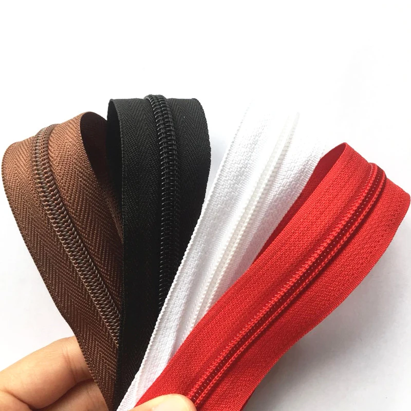 Zippers Wholesale 50PCS 3# (6-24 Inch) Nylon Coil Zippers Tailor Sewing Bulk Zippers Slide DIY Craft Clothes Accessory (15-60cm)