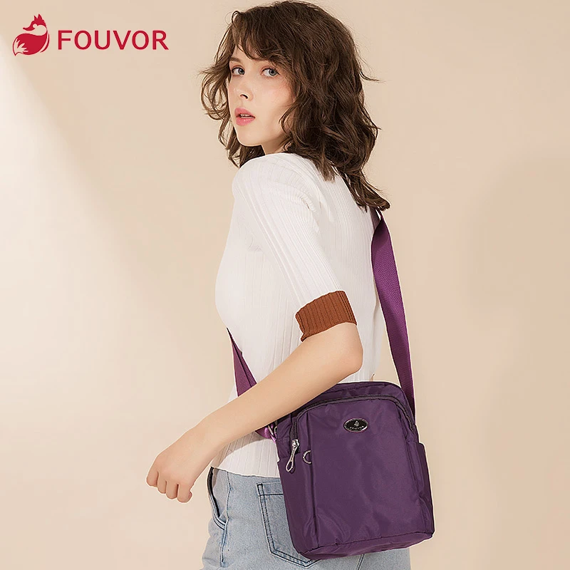 Fouvor Fashion Waterproof Shoulder Bag Nylon Oxford Small Bag For Women Simple Wild Canvas Casual Messenger Bag 2786-06