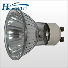 HoneyFly 20 шт GU10 галогенная лампа 50 мм галогенная затемненная лампочка направленного света 220 В 28 Вт 42 Вт Класс C теплое белое прозрачное стекло