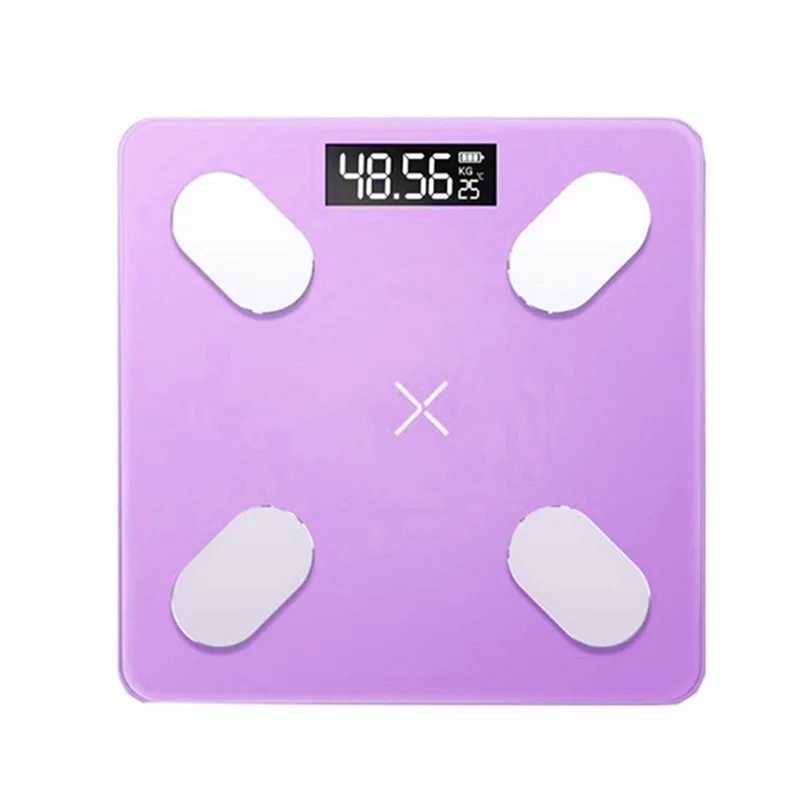 Весы для ванной, напольные, цифровые весы для жировых отложений, Bluetooth, электронные, мини смарт-анализатор ИМТ, весы с приложением - Цвет: Rose Gold