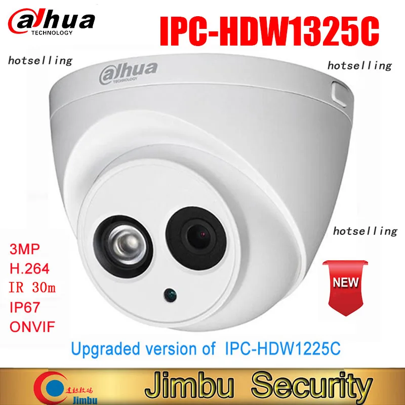 Горячая Dahua IP камера 3MP IPC-HDW1325C H.264 IP67 CCTV камера IR 30 м купольная камера наблюдения ONVIF