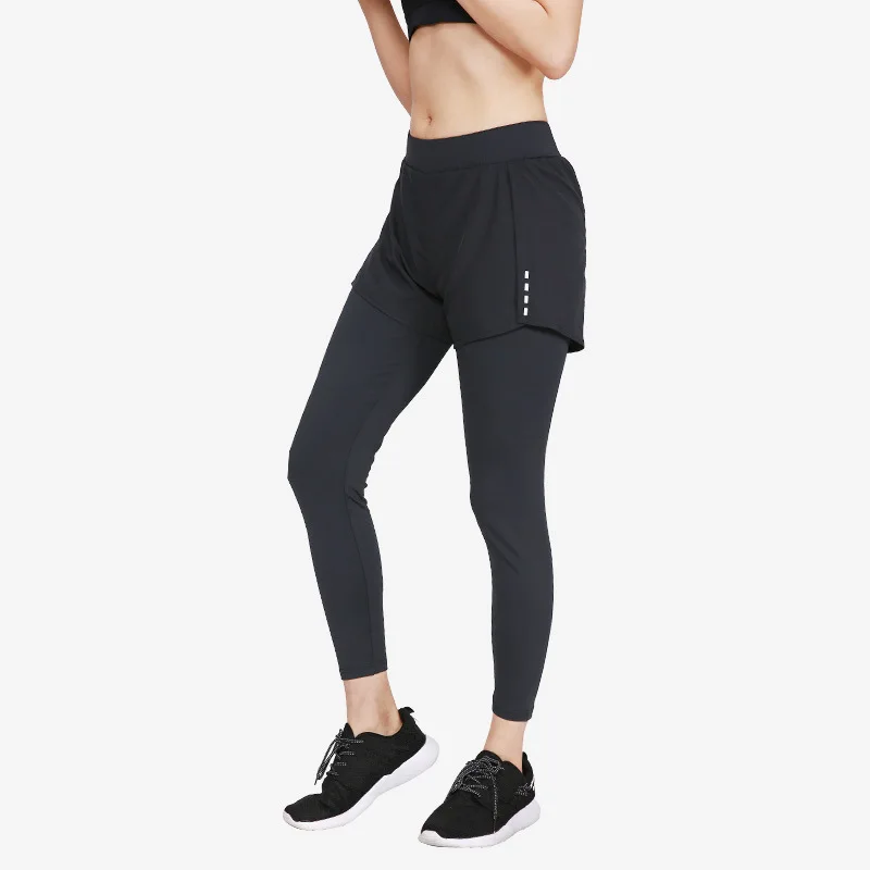2 In 1 Women's Running Pants Leggings 
