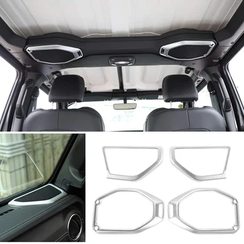 

Car ABS A-Pillar Speaker Cover, Roof Speaker Decorative Covers for Jeep Wrangler JL 2018-2020,Silver