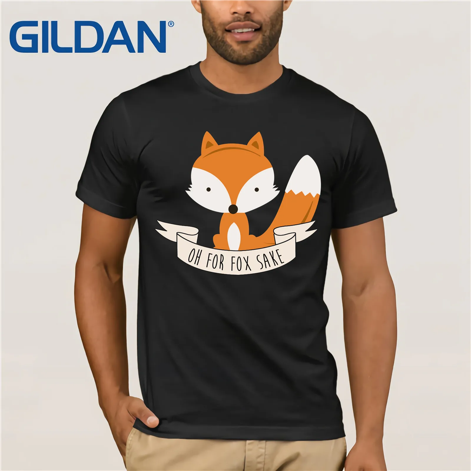 

Oh For Fox Sake Colour T Shirt Creative Cool Men's T-Shirt Streetwear Funny Casual Clever Tshirt For Men Round Neck Cheap