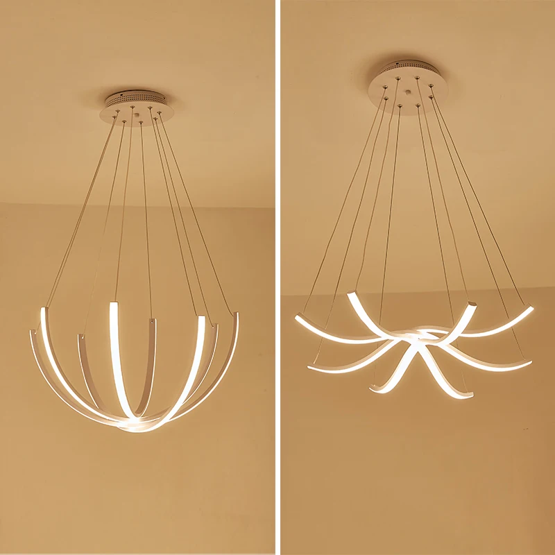 Светодиодный подвесной светильник для кухни Белый/кофейный цвет алюминиевый