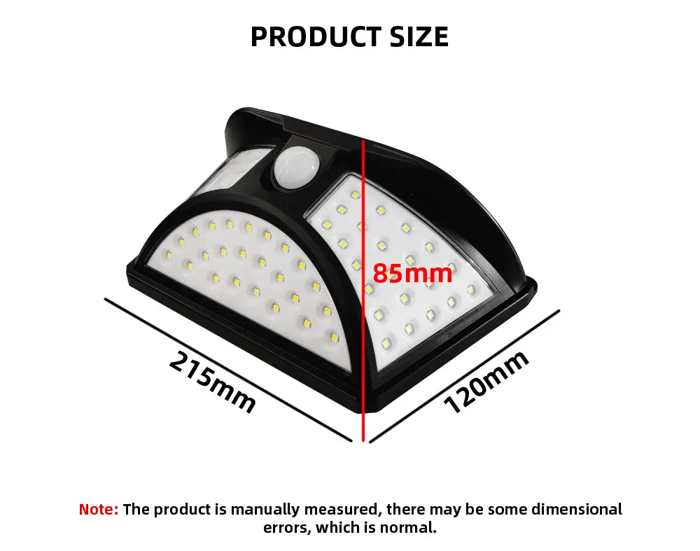 LED Solar Light Motion Sensor Solar Power Lamp for Garden Decoration Waterproof Outdoor Lighting Super Bright Security Wall Lamp