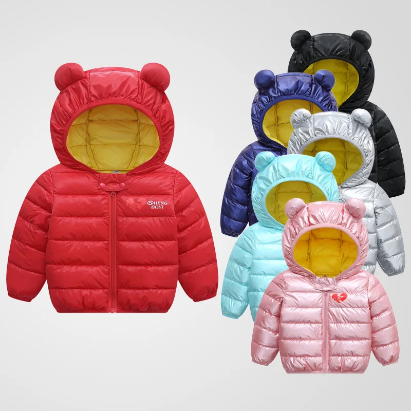 

2019 CHILDREN'S Cotton Wear New Style Men And Women Children Bright Surface Thin Cotton Coat Autumn And Winter 0-3-Year-Old CHIL