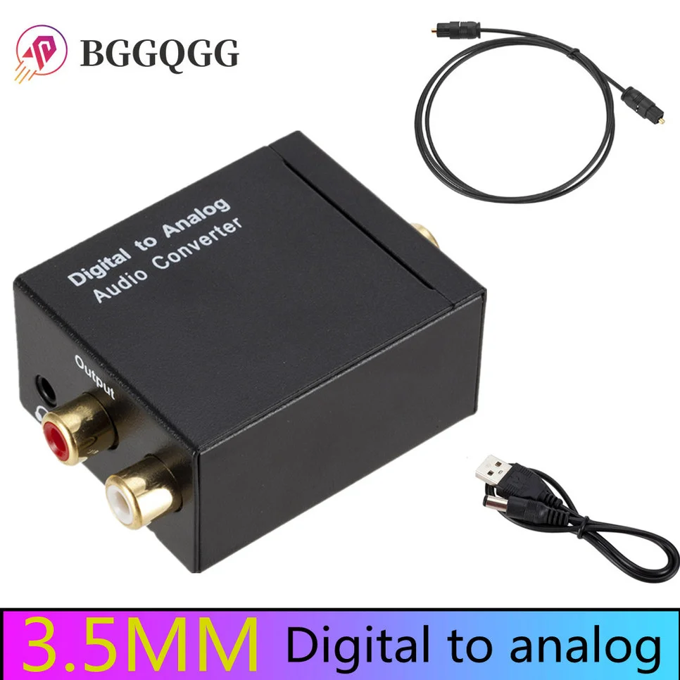 BGGQGG Toslink коаксиальный Оптический цифровой оптоволоконный аналоговый аудио AUX 3 5