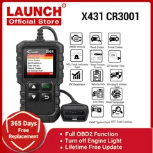 

LAUNCH X431 CR3001 Car Full OBD2 /EOBD Code Reader Scanner Automotive Professional OBDII Diagnostic Tools Free Update pk ELM327