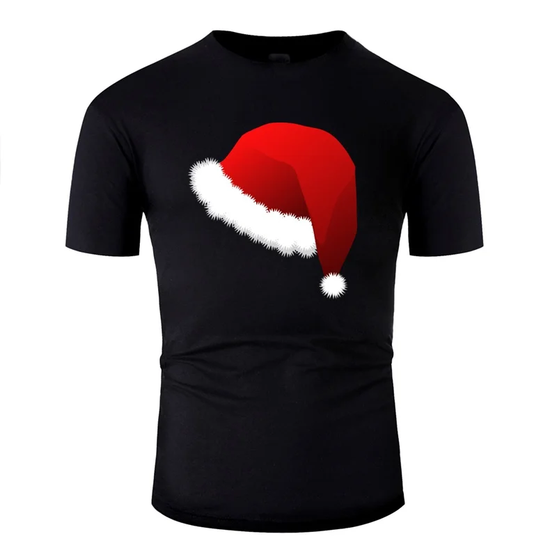 

Funny Carmaa Santa Hat Christmas Apparel Tshirt For Men Cotton Men Tshirts Comic Short Sleeve