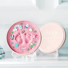 Souvenirs de bébé nouveau né en toute sécurité, empreintes de pieds et de mains, appareil à boue, souvenir, articles en argile douce, cadeau pour nouveau nés