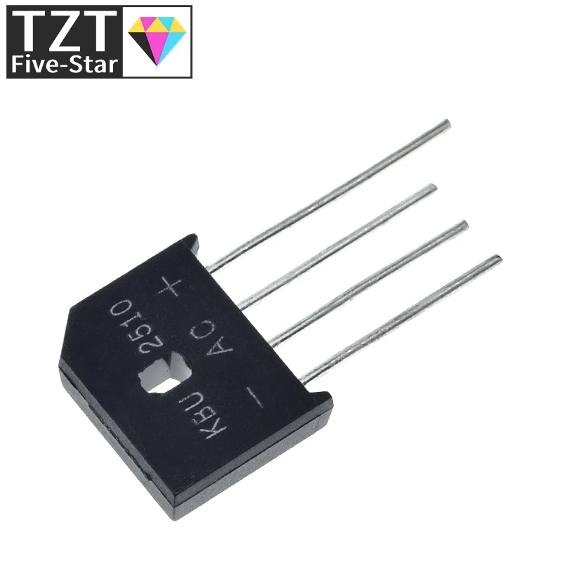25A 1000V Diode Bridge Rectifier KBU2510 5PCS diode bridge rectifier electrical rectifier diodes rectifier diodes electrical diodes electrical component