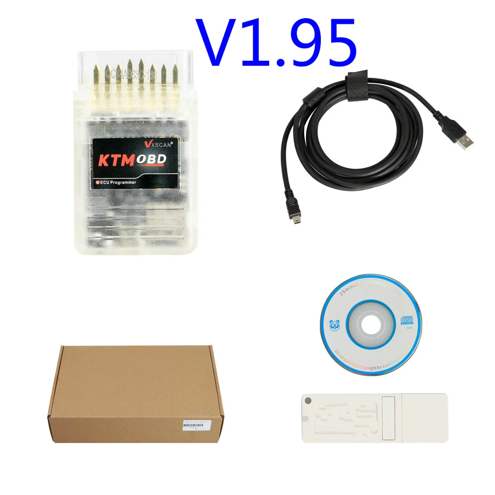 OBD2 инструмент V1.95 KTMOBD ECU программист и коробка передач Инструмент для обновления питания подключи и играй через OBD с кабелем Dialink J2534 - Цвет: V1.95