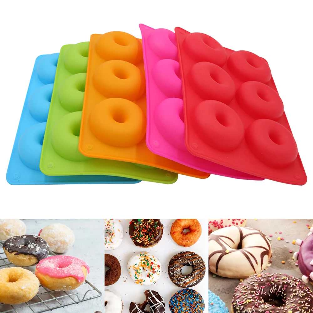 Silikon Donut Form Backform Nicht-Stick Backen Gebäck Schokolade Kuchen Dessert DIY Dekoration Werkzeuge Bagels Muffins Donuts Maker