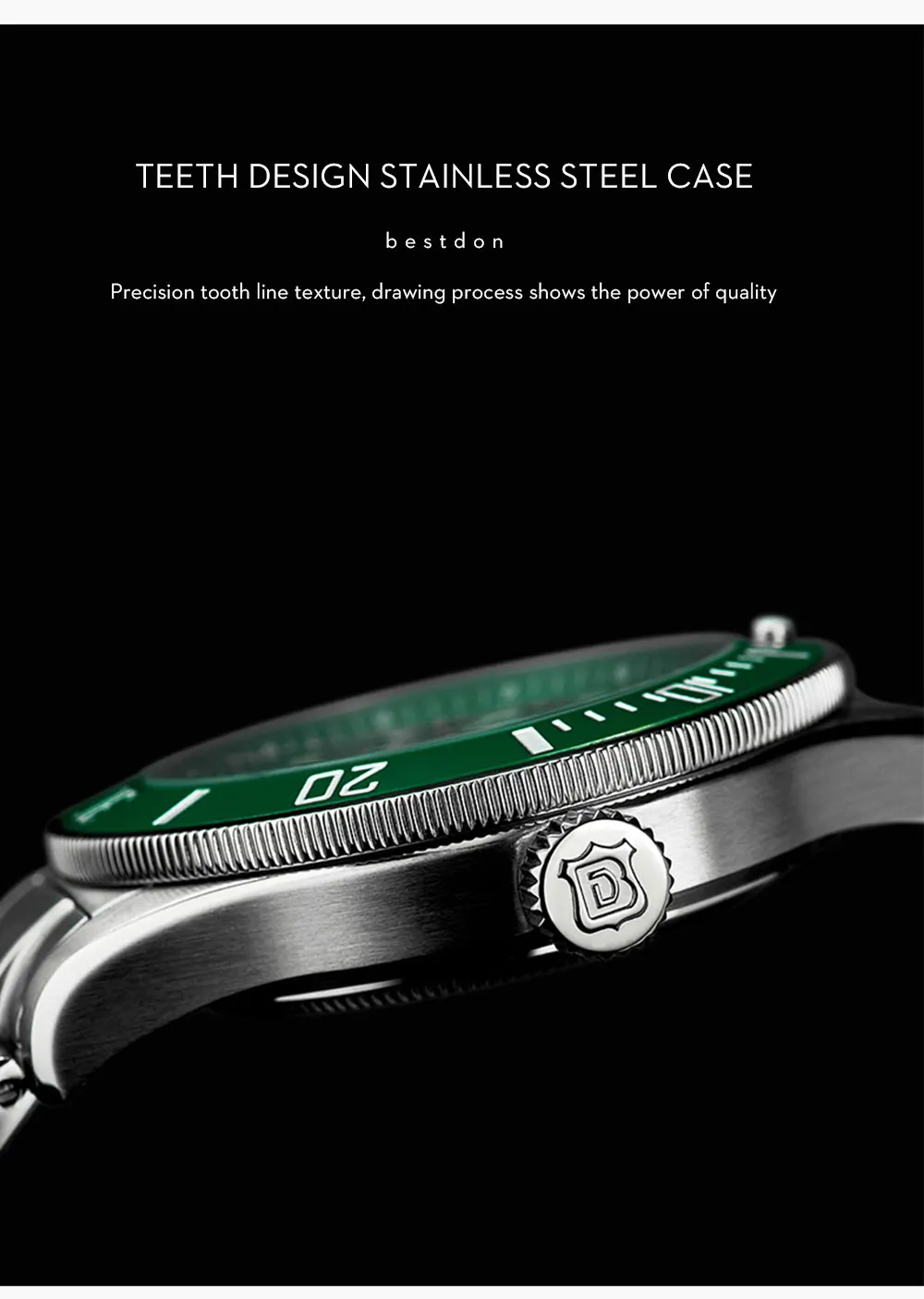 Bestdon Luxury Green Water Ghost Mechanical Watch Men Automatic Brand Replica Sports Man Watches Relogio Masculino New