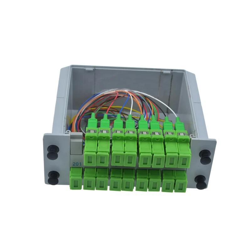 1x16 SC APC PLC splitter Fiber Optical Box FTTH PLC Splitter box with SC1X16 Planar waveguide 2