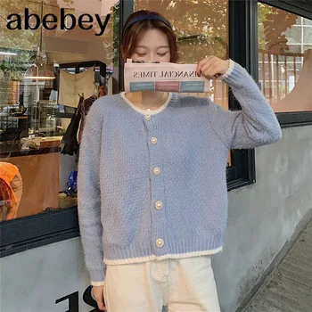 

2020 Sweet Knitted Cardigans Women Winter Warm Knitting Tops korean Japan Style Loose Causual Sweater Knit Cardigans