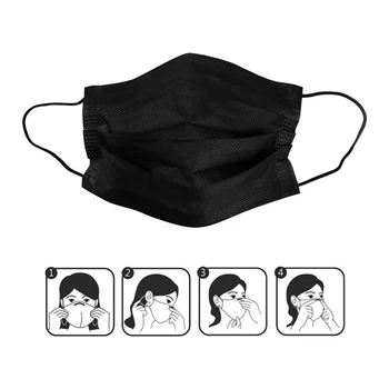 

Anti dust mask mouth Disposable Mask Anti Pollution Mask Black Adult Unisex Protection Fabric Dust Mouth Mask
