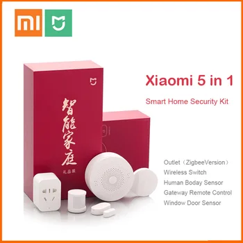 

Original Xiaomi Mijiart Home Kit Infrared Human Body Sensor New Gateway Door Window Sensor Wireless Switch ZigBee Socket 5 in 1