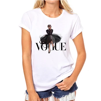 

Vogue T-shirts Women Short Sleeve O-Neck Korean Style Clothes Women Loose White Top Tshirt Fashion Casual Tops t shirt for Women