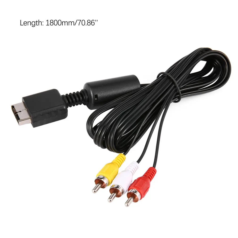Высокое качество 1,8 м RCA ТВ кабель AV ведущий Звук Видео кабели для sony для PS2