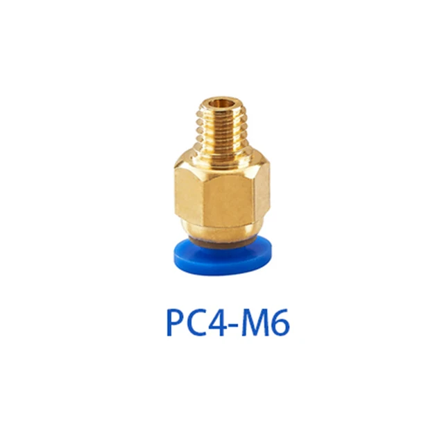 Pneumatic Connectors Bowden Extruder J-head Hotend for OD 4mm or 6mm PTFE Tube Quick Coupler j-head Fittings 3D Printer Parts PC4-M6-brass