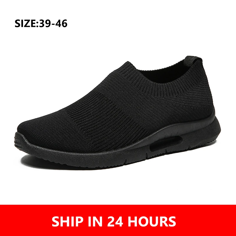 Zapatos ligeros para correr para hombre, zapatillas para correr, mocasines sin informales, talla 46, envío directo|Zapatos informales de hombre| - AliExpress