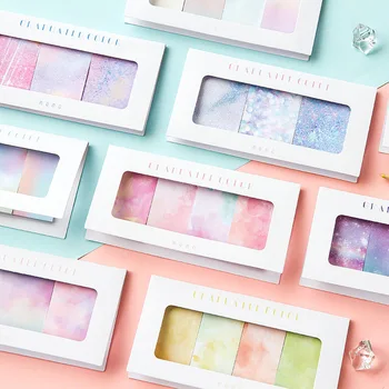 

Kawaii Sticky Notes 2020 Hot Sale Gradient Note Decoration Adhesive Memo Pads Cute Colorful N Times Notepad Novelty Stationery